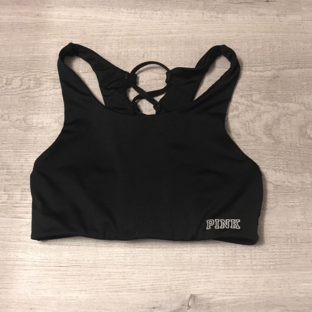 Black razor back PINK Victoria’s Secret sports bra